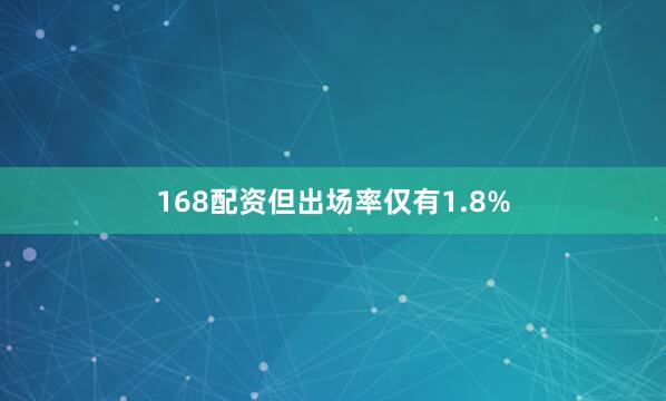 168配资但出场率仅有1.8%