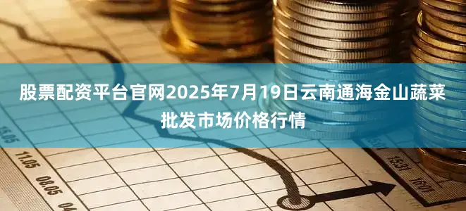 股票配资平台官网2025年7月19日云南通海金山蔬菜批发市场价格行情