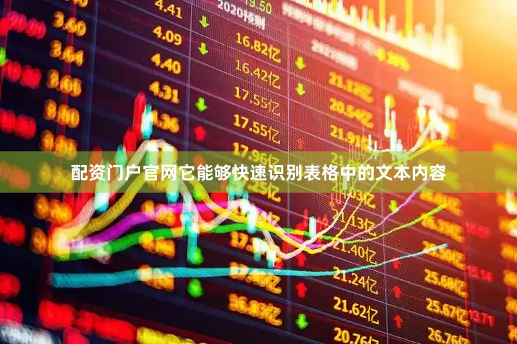 配资门户官网它能够快速识别表格中的文本内容